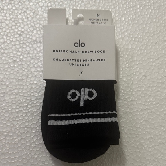 ALO Yoga Other - ALO Yoga Black and White Unisex Half-Crew Socks